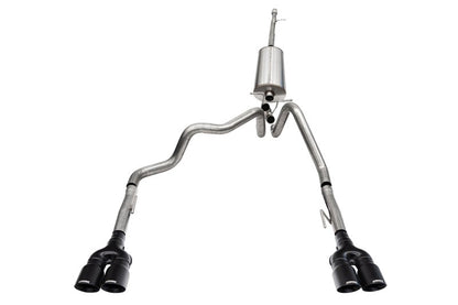 CORSA Performance Corsa 19-23 GMC Sierra 1500 Cat-Back Dual Rear Exit with Twin 4in Black Powder Coat Pro-Series Tips 21202BPC