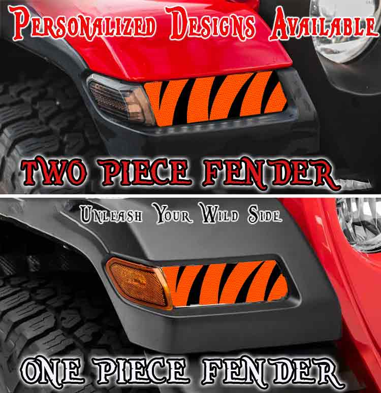Tiger strips Jl and Gladiator Turn signal decal 56