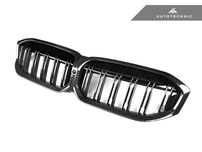 AutoTecknic Dry Carbon Fiber Dual-Slat Front Grille - BMW G20 3-Series LCI