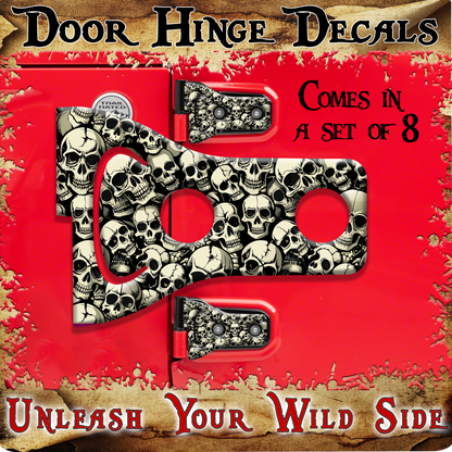 Skulls Door hinge decals 5