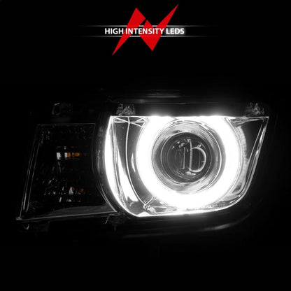 Anzo 2010-2013 Chevrolet Camaro Projector Headlights w/ Halo Chrome (CCFL)