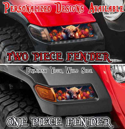 Highland cow Jl and Gladiator Turn signal decal 61