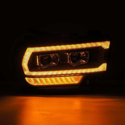 AlphaRex 19-21 Ram 2500 LUXX LED Proj Headlights Plank Style Black w/Activ Light/Seq Signal/DRL 880550 *Discontinued