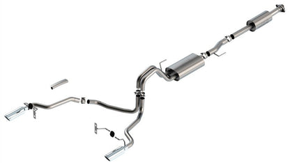 Borla F-150 2021 5.0L 4dr CC SB EC STB Lariat/KR/Platinum/LTD 3/2.25 SRE Cat-Back Touring CHR Tips 140865