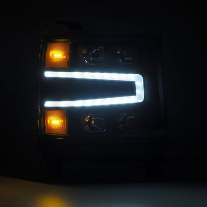 AlphaRex 16-18 Chevy 1500HD NOVA-Series LED Proj Headlights BK w/Actv Lgt/SeqSig & DRL (Req 810023) 880237 *Discontinued