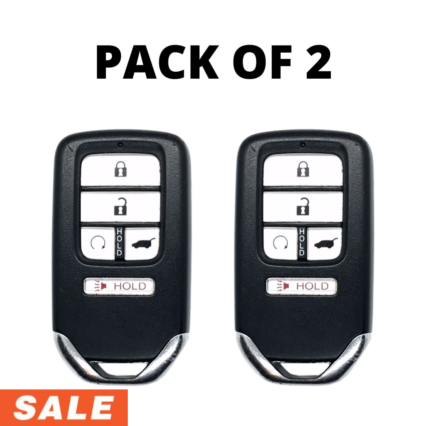 Pack of 2 - Honda 5 Button Smart Key Remote 2016-2022 for KR5V2X V44 w/ Hatch