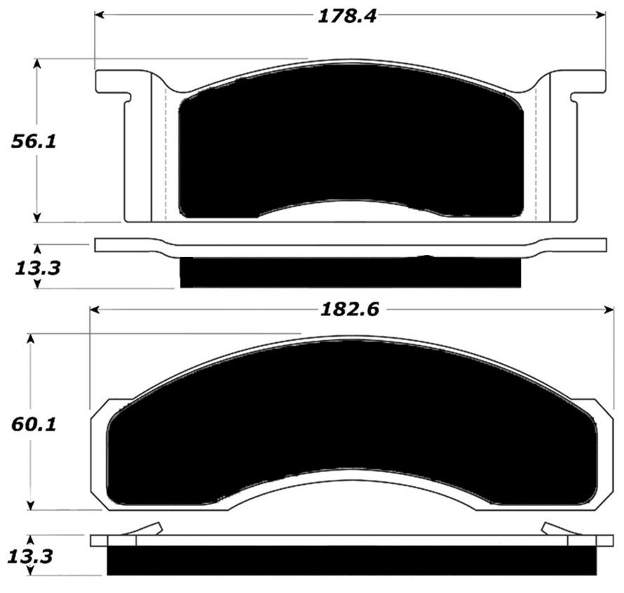 Porterfield Brake Pads for 1970 FORD MUSTANG 351 V8 w/Front Discs
