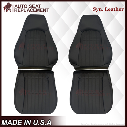 1997-2002 For Chevy Camaro SS Replacement Black Seat Covers In Synthetic Leather