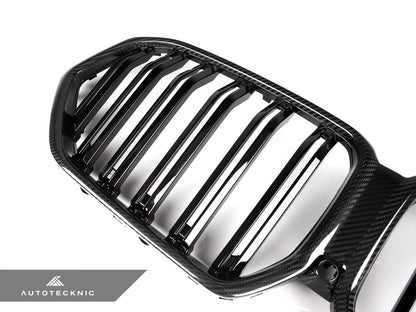 AutoTecknic Dual-Slat Carbon Fiber Front Grille - BMW G06 X6 LCI