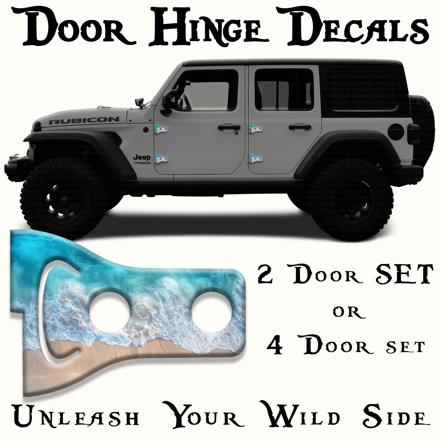 Beach Door hinge decals 6