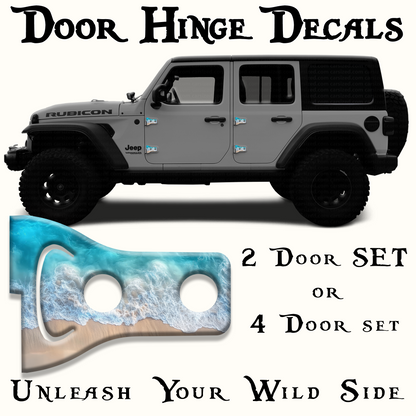 Beach Door hinge decals 6