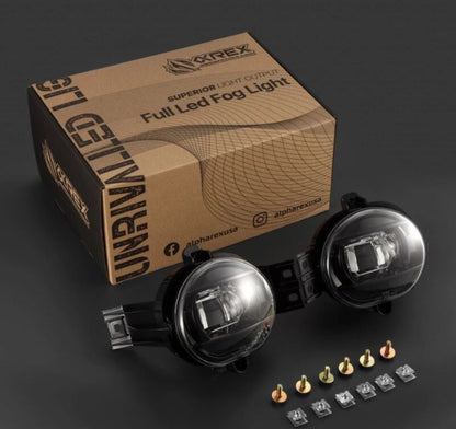 AlphaRex 02-08 Dodge Ram 1500/03-09 Ram 2500/3500 DoubleTap Dual Color LED Proj Fog Lights - Wt/Ambr 210005 *Discontinued