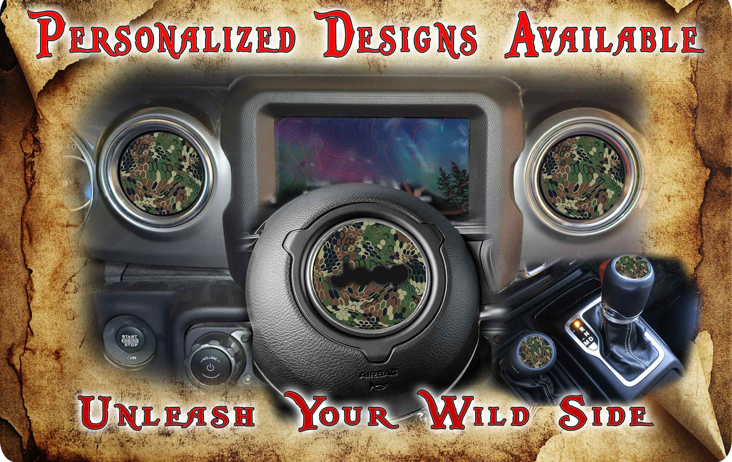 kryptic camo Steering wheel decal 108