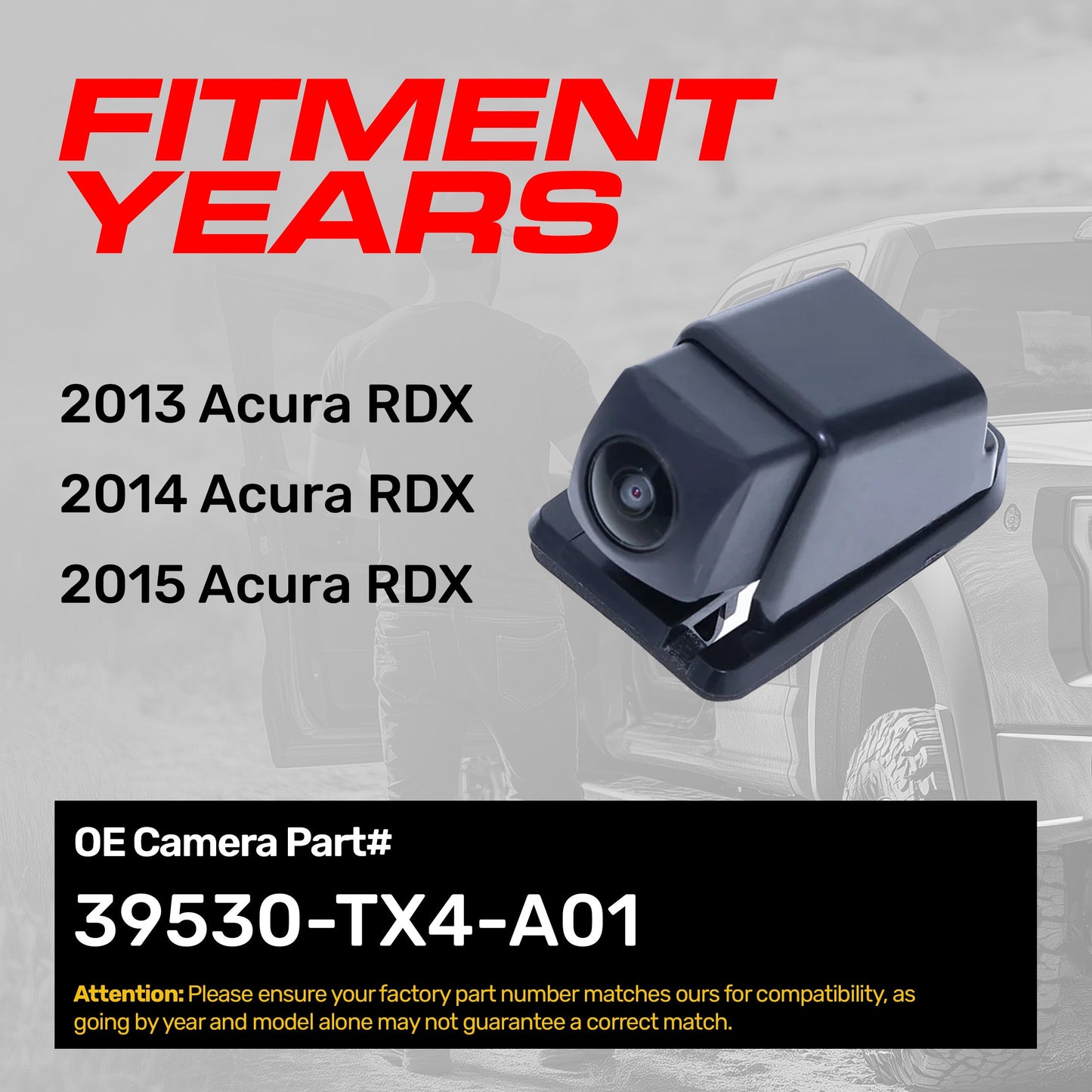 Acura RDX (2013-2015) OEM Replacement Backup Camera OE Part # 39530-TX4-A01