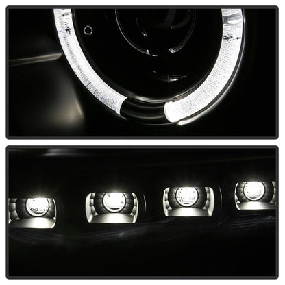Spyder Ford Super Duty 11-16 Projector Headlights LEDHalo DRL All Black PRO-YD-FS11-HL-BKV2 5086013