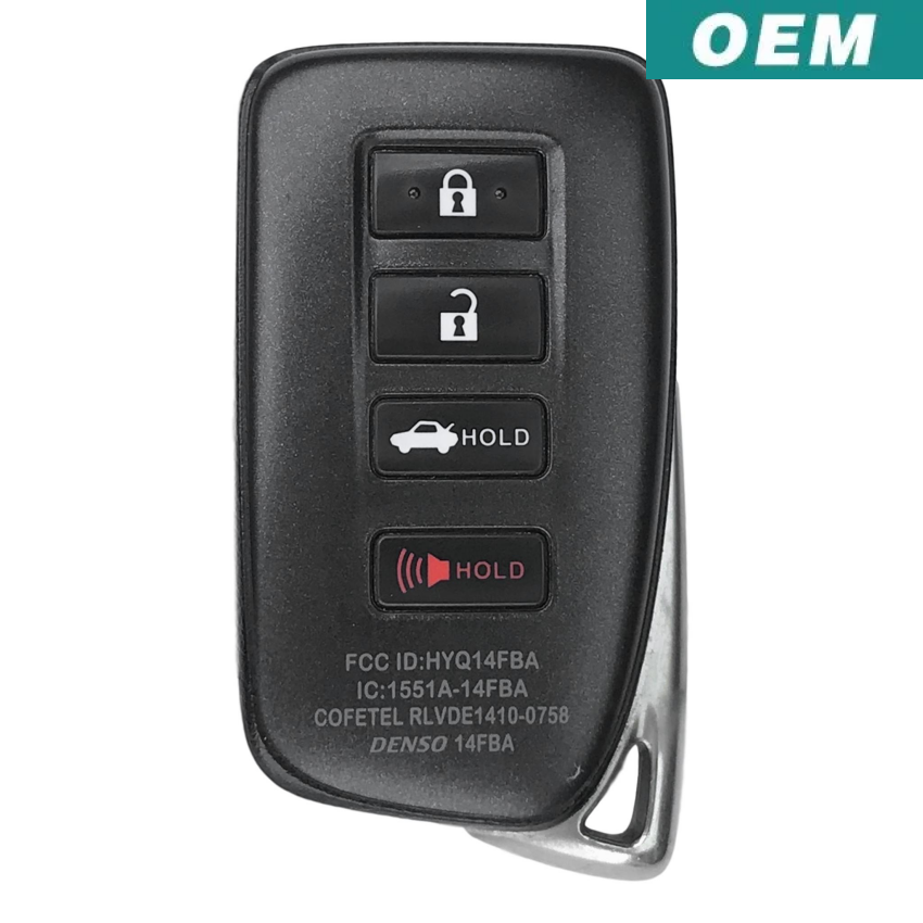 Lexus 2014-2019 OEM 4 Button Smart Key HYQ14FBA / AG Board 2020