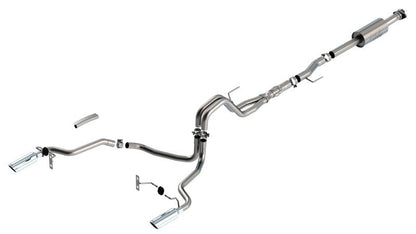 Borla F-150 2021 5.0L 4dr CC SB EC STB Lariat/KR/Platinum/LTD 3/2.25 SRE Cat-Back ATAK CHR Tips 140867