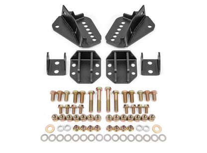 BMR Suspension BMR 64-72 GM A-Body Coilover Conversion Kit Rear Adjust Shock Mt w/o CAB - Black Hammertone CCK402H
