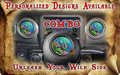 Steering wheel decal reef fish 133