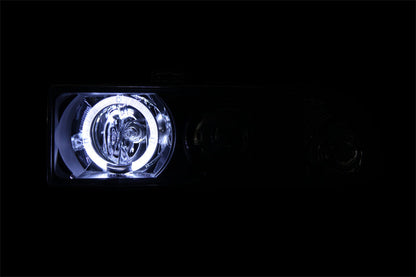 Anzo 1998-2005 Chevrolet S-10 Projector Headlights w/ Halo Black