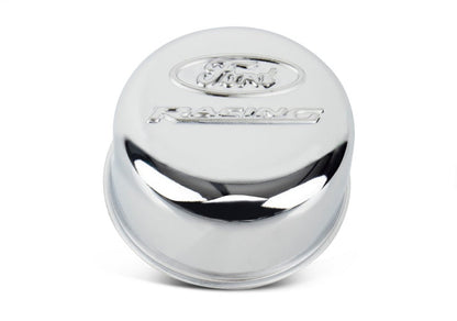 Ford Racing Logo Push-In Type Air Breather Cap - Chrome 302-215