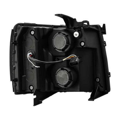 AlphaRex 07-13 Chevy 1500HD PRO-Series Proj Headlight Plank Style Gloss Blk w/Activ Light/Seq Signal 880206 *Discontinued
