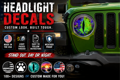 Green blue moon cat eye for the headlight 96