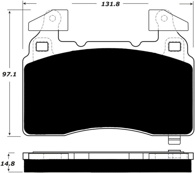 Porterfield Brake Pads for 2017 CHEVROLET CAMARO SS Brembo 4 Piston