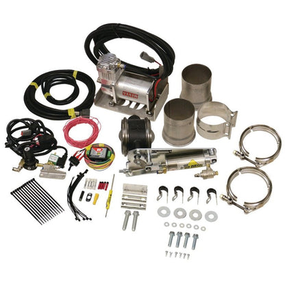 BD Diesel Exhaust Brake Universal for 4" Exhaust Remote Mount W/ Air Compressor