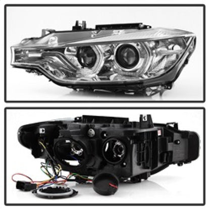 Spyder 12-14 BMW F30 3 Series 4DR Projector Headlights - LED DRL - Chrome (PRO-YD-BMWF3012-DRL-C) 5084354