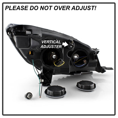 SPYDER xTune 13-16 Ford Escape LED Light Bar Halogen Projector Headlights - Black (PRO-JH-FESCA13-LB-BK) 9042904