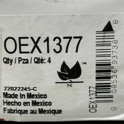 WAGNER OEx Ceramic Disc Brake Pad Set 4 1/2" x 2" Grey OEX1377