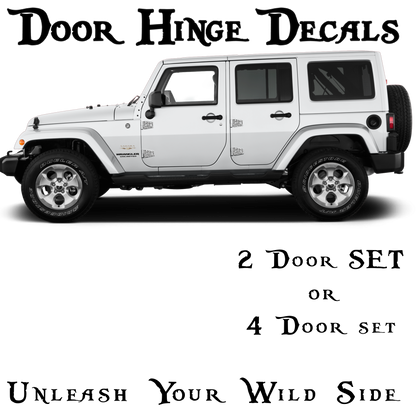 Tiger strips Door hinge decals 12
