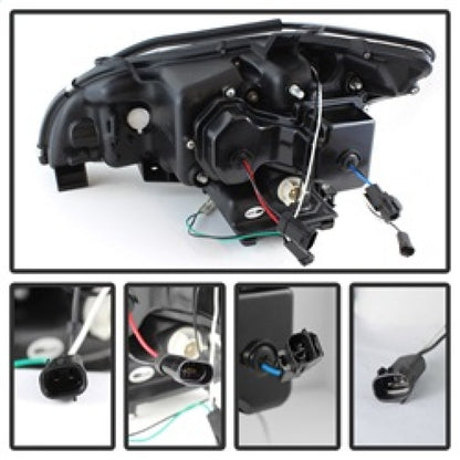 Spyder Lexus RX330 2004-2006 Projector Headlights Halogen Model- DRL LED Blk PRO-YD-LRX35004-DRL-BK 5076779