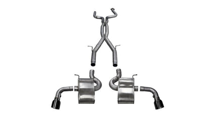 Corsa 16-18 Chevy Camaro SS Xtreme 2.75in Cat-Back Dual Rear Exit w/ Single 4.5in Black PVD Tips 14773BLK
