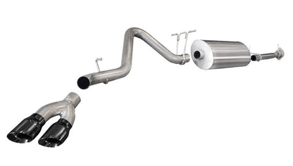 Corsa 11-13 GMC Sierra 6.0L V8 3in Cat-Back Single Side w Twin 4in Black Pro-Series Tips 14792BLK