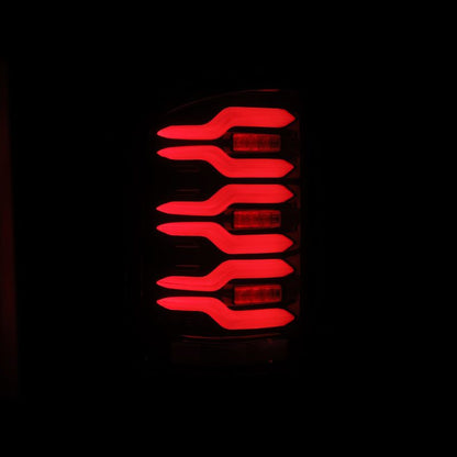 AlphaRex 14-18 GMC Sierra 1500/2500HD/3500HD LUXX-Series LED Tail Lights Blk/Red w/Actv Lgt Seq. Sig 630050 *Discontinued