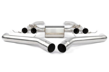 Dinan Valved Axle-Back Exhaust - 2021-2025 BMW M3/M4 Stainless Steel - Black Tips - G80/G82/G83