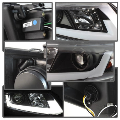 Spyder Honda Civic 2012-2014 Projector Headlights - Light Bar DRL Black PRO-YD-HC12-DRL-BK 5076519