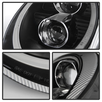 Spyder Porsche 911 997 2005-2009 Projector Headlights Halogen Model DRL LED Blk PRO-YD-P99705-DRL-BK 5080134