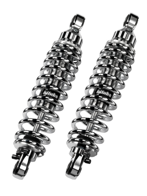 Bitubo Suspension Bitubo WME0 Twinshocks Adjustable: Spring Preload, Rebound, Length 290mm, Chrome Edition HD006WME03