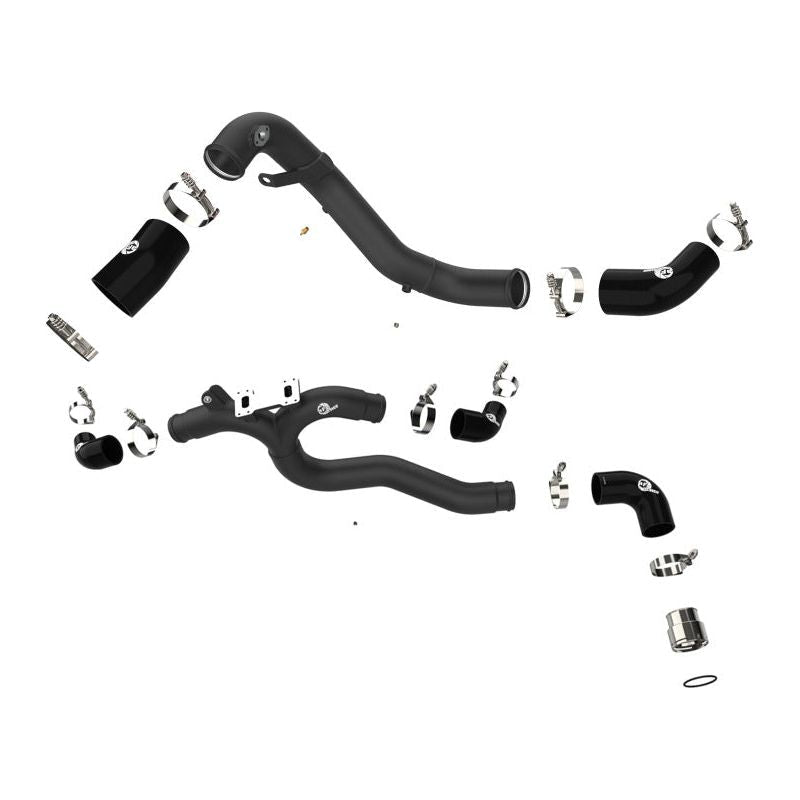 AFE 2018-2023 Kia Stinger V6-3.3L BladeRunner Alum Hot/Cold Charge Pipe Kit Black