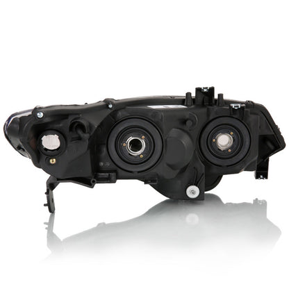 ANZO 2006-2009 Honda Civic 2 Door Crystal Headlight Black Amber (OE Replacement) 121546