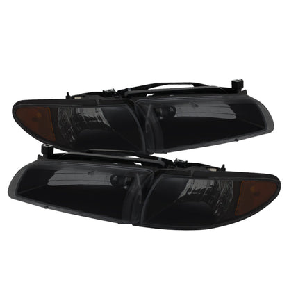 SPYDER Xtune Pontiac Grand Prix 97-03 Crystal Headlights w/ Amber Corner Lights HD-JH-PGPRIX-SET-AM-BSM 9034329