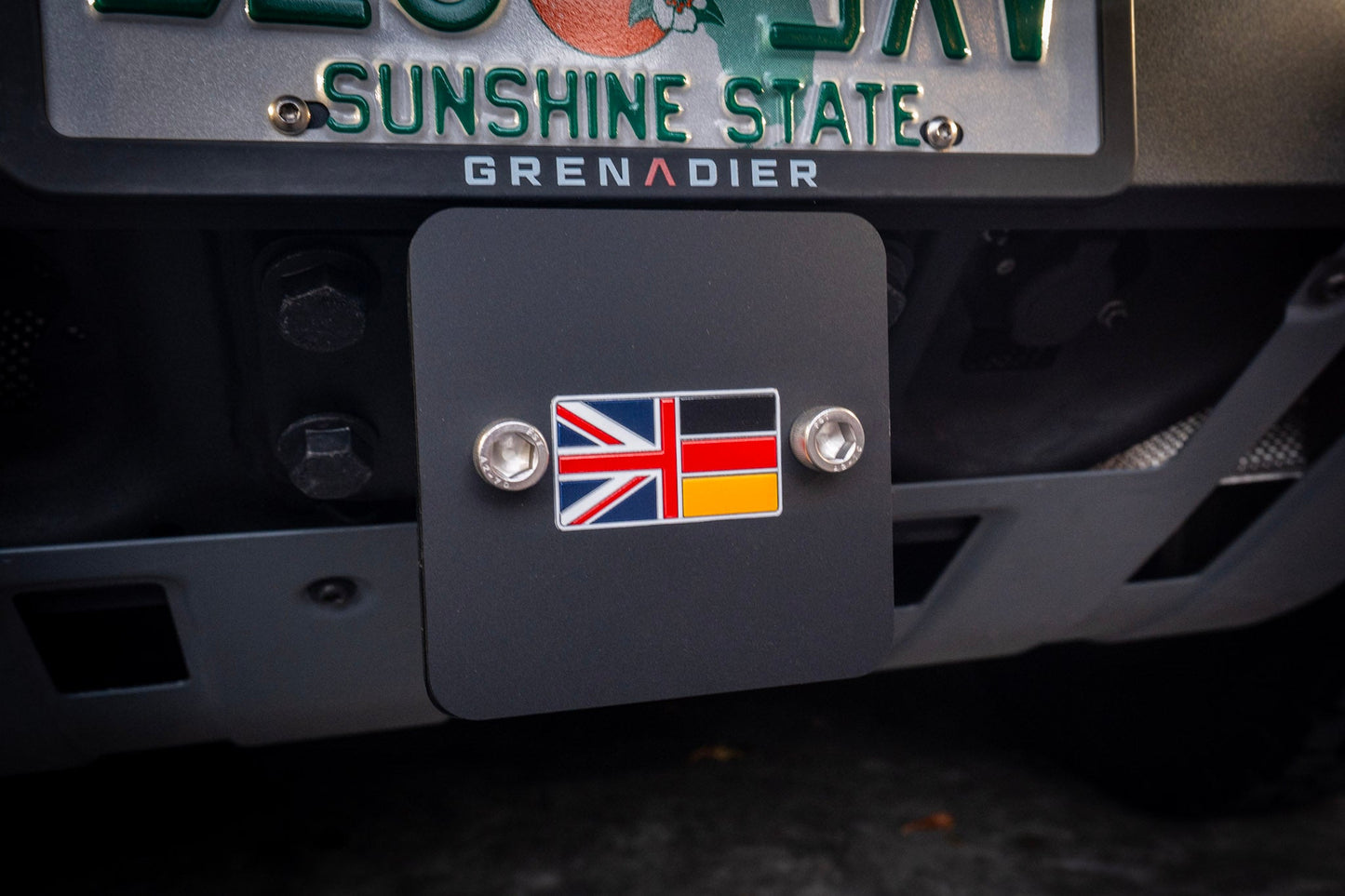 Rear Hitch Cover with Red Lambda - 2024+ Grenadier
