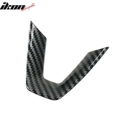 2024-2025 Tesla Model 3 Carbon Fiber Print Steering Wheel Panel Trim