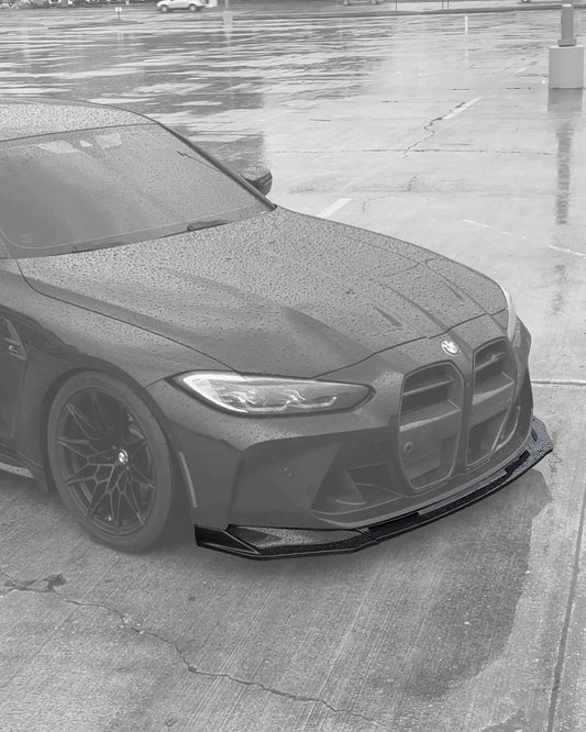 BMW 3 Series M3 M4 G80 G82 V Style Carbon Fiber Front Lip (2019 +)