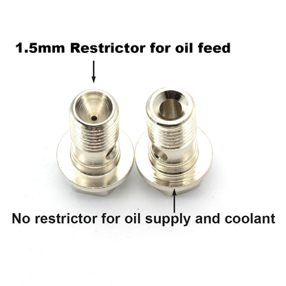 Banjo Bolt Kit M10x1.5 w/ 1.5mm Hole for SUBARU TF035 TD04 TD05H Oil Feed 1.5mm