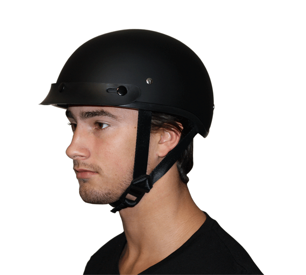 DOT Approved Daytona Motorcycle Half Face Helmet - Skull Cap Graphics for Men & Women, Scooters, ATVs, UTVs & Choppers - W/ Freedom