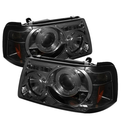 Spyder Ford Ranger 01-11 1PC Projector Headlights LED Halo LED Smke PRO-YD-FR01-1PC-HL-SM 5010513